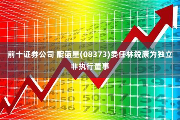 前十证券公司 靛蓝星(08373)委任林鋭康为独立非执行董事